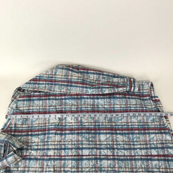 Roper Button Down Shirt Men's Large Western Casual Plaid Long Sleeve - Picture 7 of 9